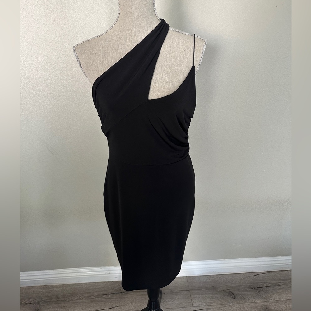 Elegant Black Asymmetrical Dress